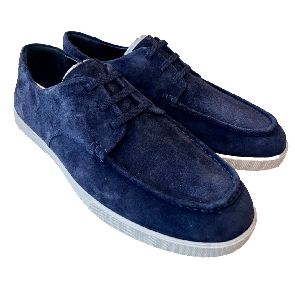 VINCE Mens Spencer NEW Size 12 EU46 Oxford Sneakers Navy Blue Suede Lace Up